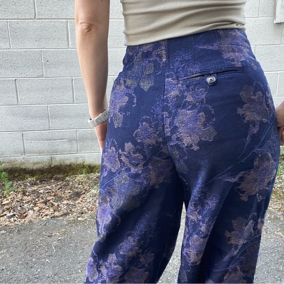 NWT Pilcro & Letterpress Floral Wide Leg Pants - Picture 8 of 10